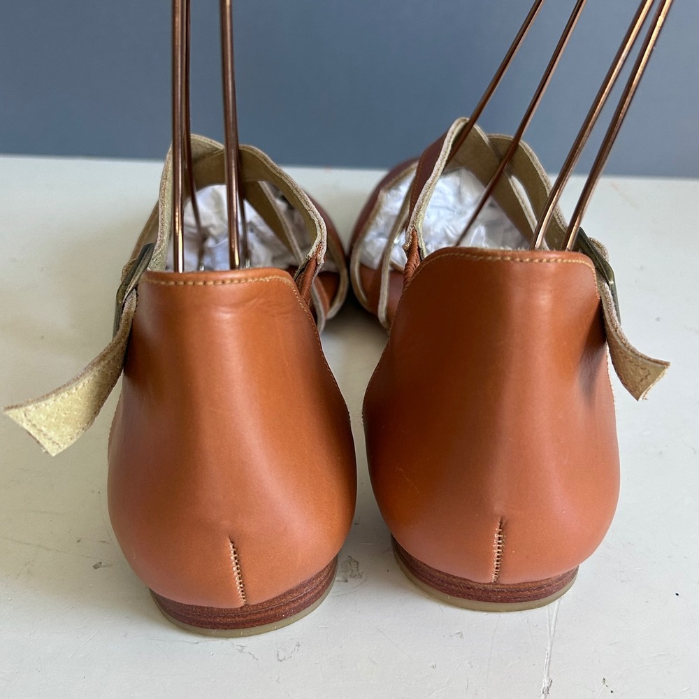 Bali ELF Handmade Mangrove Shoes size 10 Mary Jane Crisscross Flats - Picture 11 of 11